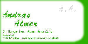 andras almer business card